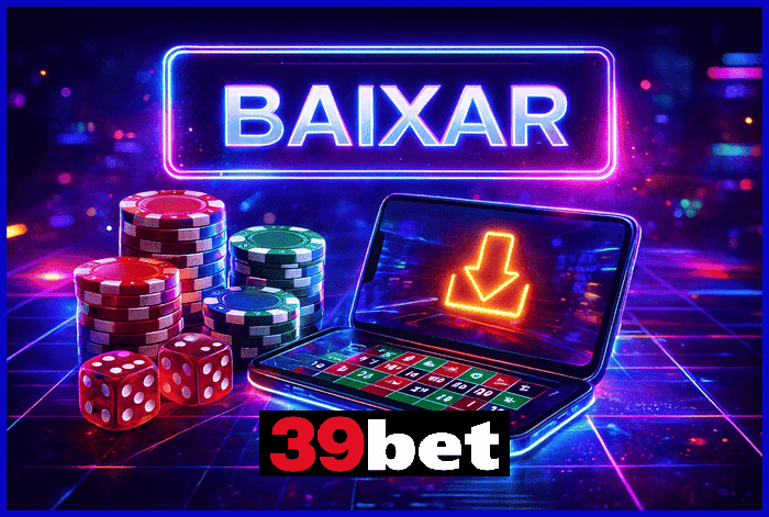 Imagem promovendo o app oficial da 39BET para mobile