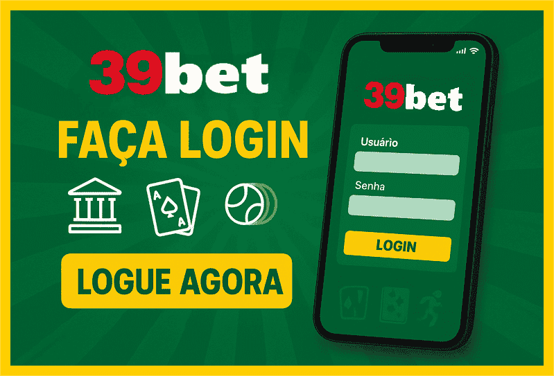 Imagem destacando login seguro na 39BET para novos usuários